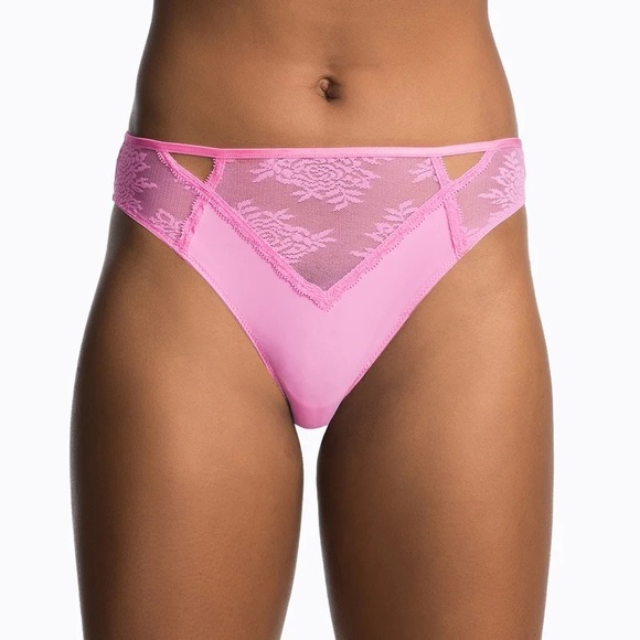 Savage X Fenty Pink Lace Keyhole Panty - Picture 1 of 4